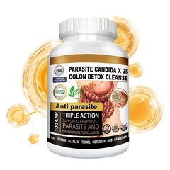 Potent Candida Cleanse With support & Detox Yeast Natural Herbs – 100 Capsules