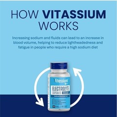 Vitassium Electrolyte Capsules 100 Ct. POTS and High Sodium Diets, Exp 3/27