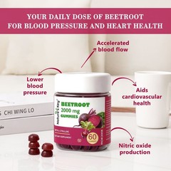 Nature’s Key Beetroot Gummies Sugar Free Energy Booster 60Ct