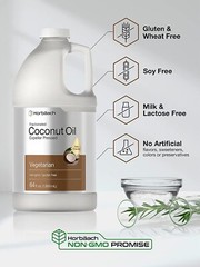 Liquid Coconut Oil 64oz | Keto-Friendly, Fractionized, Vegetarian | by Horbaach