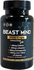 Beast Mind Extreme Energy Pills – 200mg Lion’s Mane for Focus & Performance