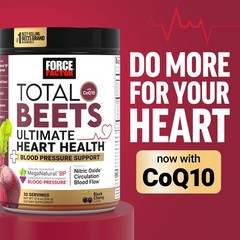 Force Factor Total Beets Drink Mix 7.4 Ounce (Pack of 1), White (Packaging)