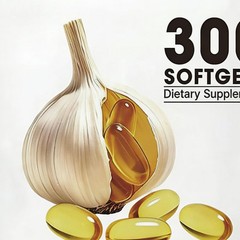 300 Softgels, Elare Aged Garlic Extract, 7500mg Odorless Heart & Immune