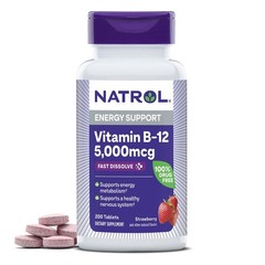 High-Potency B12 5000 mcg Fast Dissolve Tablets for Energy Metabolism – 200 Coun