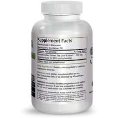 Bronson Green Tea Extract Boost Metabolism & Weight Loss 500mg, 100 Capsules