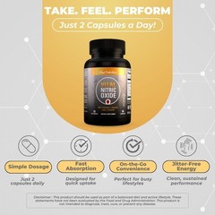 Vital Nitric Oxide Supplements for Men – Workout Booster Supplement for Men – Ni