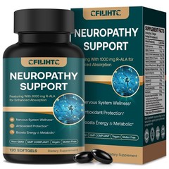 Neuropathy Support Nerve Supplement – Advanced R-Alpha 120 Count (Pack of 1)
