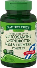 NT Double Strength GLUCOSAMINE CHONDROITIN MSM TUMERIC COMPLEX 90 Caplets ^