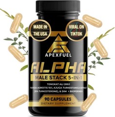 ApexFuel Male Enhancement 43,650mg 90 Caps Fadogia Tongkat DIM