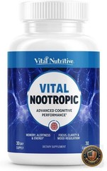 Brain Supplement 12-in-1 Nootropic Cognitive Support Memory Focus Energy