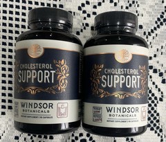 NEW Windsor Botanicals Cholesterol Support Supplement Heart Health 90 Caps X 2
