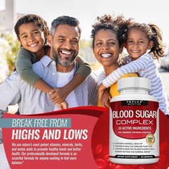 Toplux Blood Sugar Complex Cinnamon Chromium Bitter Melon 20 Active Ingredients