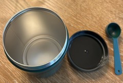 Ag1 Green Metal Canister With Screw On Lid And Scoop Atheltic Greens