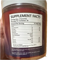 SLSOMU Creatine Monohydrate Gummies 5000mg Strawberry 120ct Taurine Zinc D3