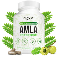 Alevia Organic Amla Capsules 1000mg – Indian Gooseberry Amla Fruit Supplement –