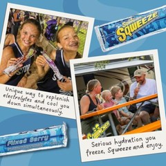 Sqweeze Electrolyte Replenishing Freeze Pops, Assorted Flavors, 10 per Pack