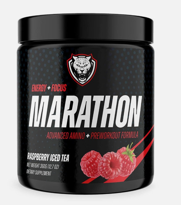 6 AM Marathon Preworkout Formula Raspberry Iced Tea 12.7 oz 360 Grm BestBy 07/26