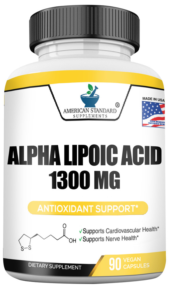 Alpha Lipoic Acid 1300mg Per Serving, ALA, Supports Glutathione Production, Supp