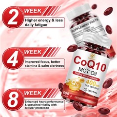 Extra Strength CoQ10 400mg, 600 Softgels with MCT Oil, Antioxidant Heart & Energ