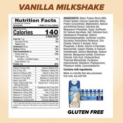 Pure Protein Vanilla Protein Shake 30g Complete Protein Vitamins A, C, D 12 Pack