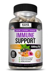 Immune System Booster, Elderberry, Zinc, Probiotics, Echinacea, Garlic, Turmeric