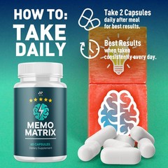 (5 Pack) Memo Matrix Advanced Brain Max Support Supplement MemoMatrix 300 Caps