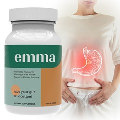 3 Pack Emma Gut Health Supplement for Bloating Relief & Leaky Gut 180 Capsules