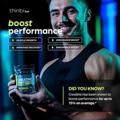 Thinbi Creatine Gummies Monohydrate Complex for Men&Women -120 Gummies Advanced