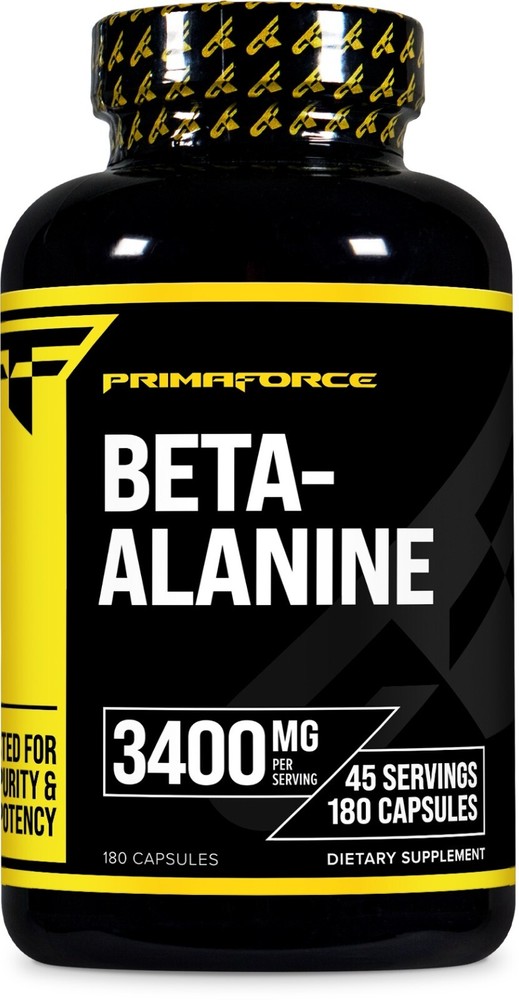 PrimaForce Beta Alanine Capsules 3400mg, 180 Capsules (45 Servings)