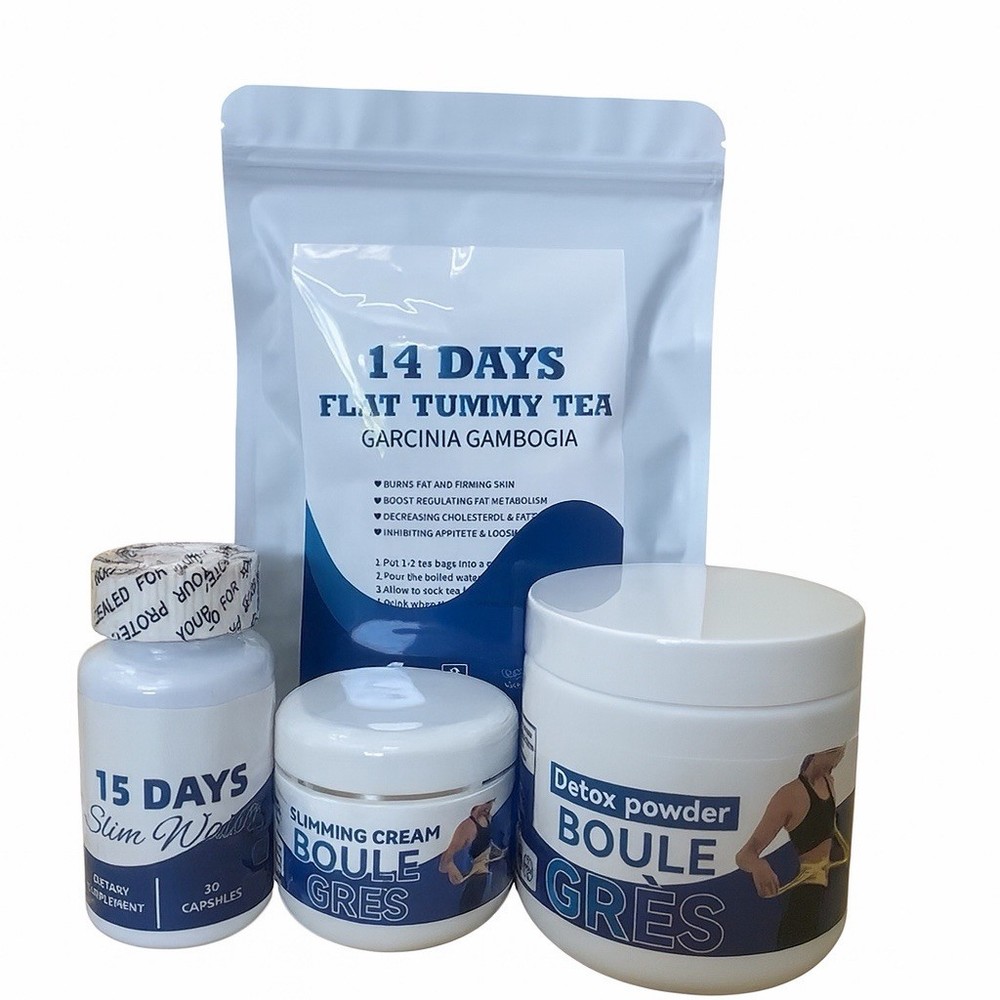Boule Gres Detox Slimming Set 14 Days Garcinia Cambogia Tea Capsules Cream