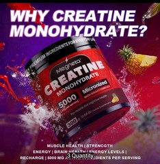 Megneta Creatine Monohydrate Micronized Powder Pineapple 300g 5000mg