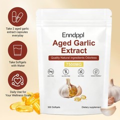 Aged Garlic Extract 7500mg, 300 Odorless 300 Count (Pack of 1)