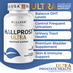 HALLPROST ULTRA – Prostate Supplement for Men – Healthy urine Flow – 60 cap