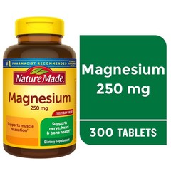 Nature Made Magnesium Oxide 250 mg Tablets,Supports Muscle Relaxation,300 Count.