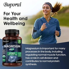 Magnesium 4-in-1 Complex 240pcs,Soothe and Relax Muscles,Improves Mental Clarity