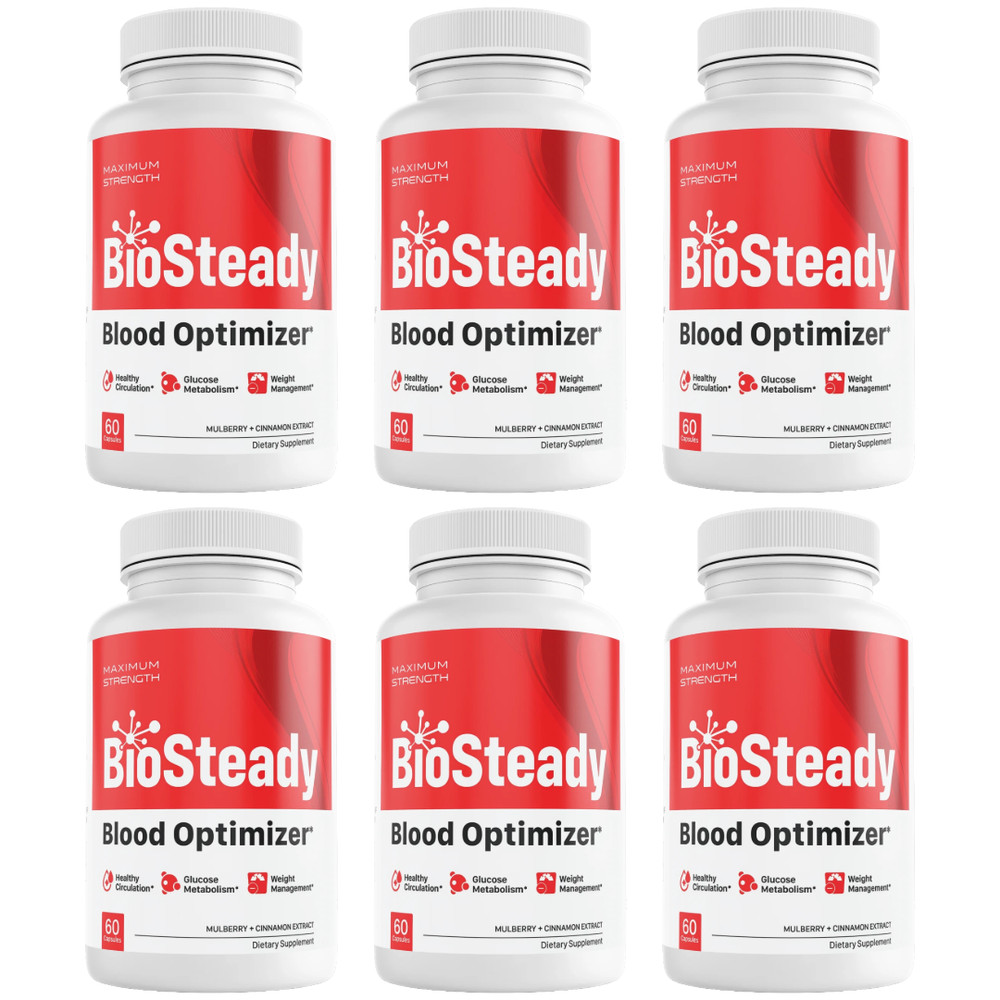 BioSteady Blood Health Support Dietary Supplement 60 Capsules (Bundle of 6)