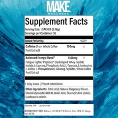 Make Wellness Energized Balanced Energy & Focus Drink Mix Raspberry 30 Servings