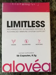 4 Boxes Alovea Limitless – Inflammation Defense – 56 Cap – Exp 7/2025