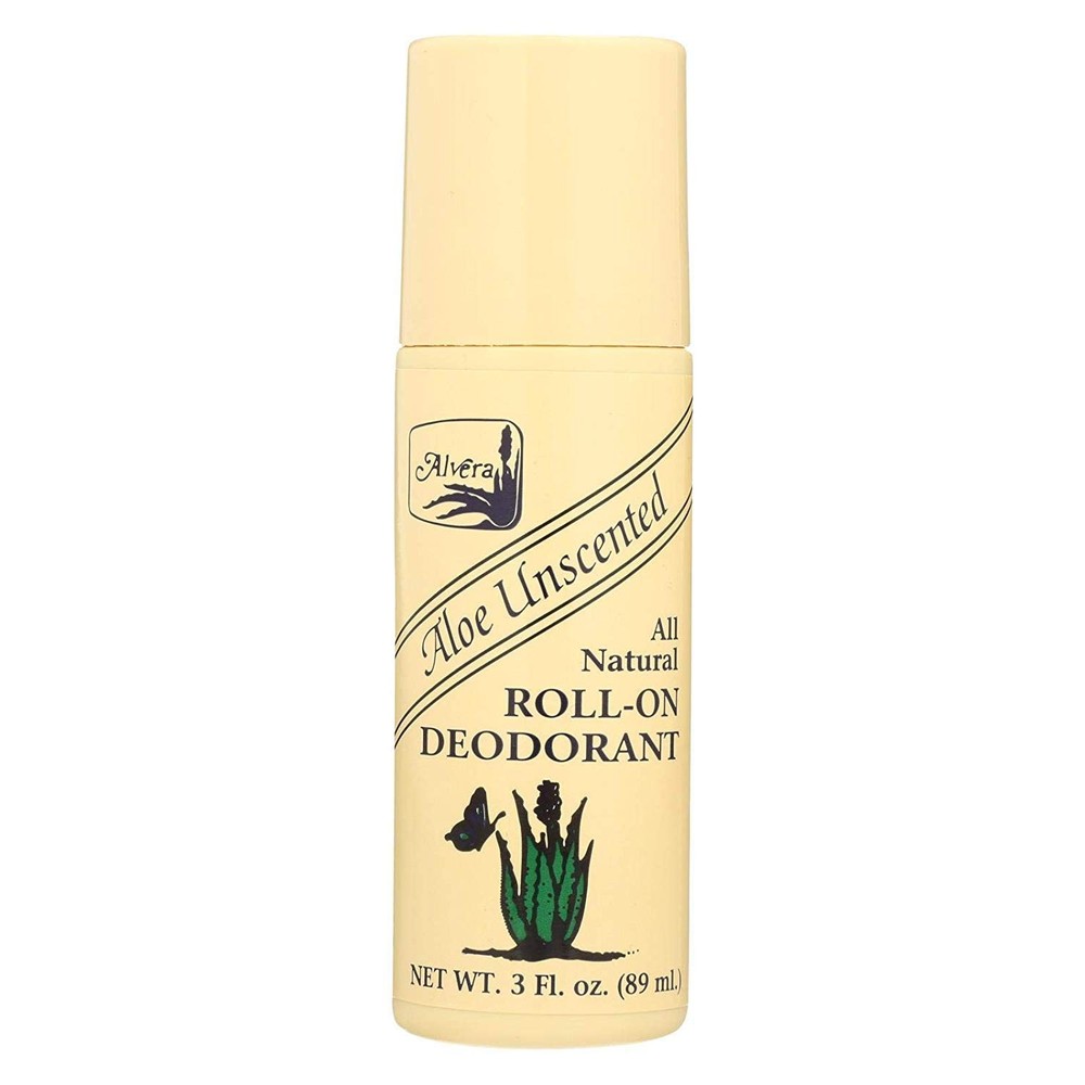 Alvera All Natural Roll-On Deodorant, Aloe Unscented, 3 3 Fl Oz (Pack of 3)
