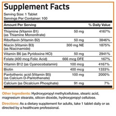 Bronson Super B Vitamin B Complex Sustained Slow Release (Vitamin B1, B2, B3,