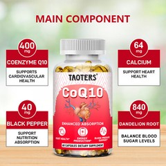 Coq10 Coenzyme 400mg Immune Function Heart Health Support Increase Energy