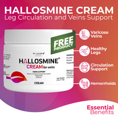 Hallosmine Advance Diosmin 120ct + Free Hallosmine cream | Veins supplements