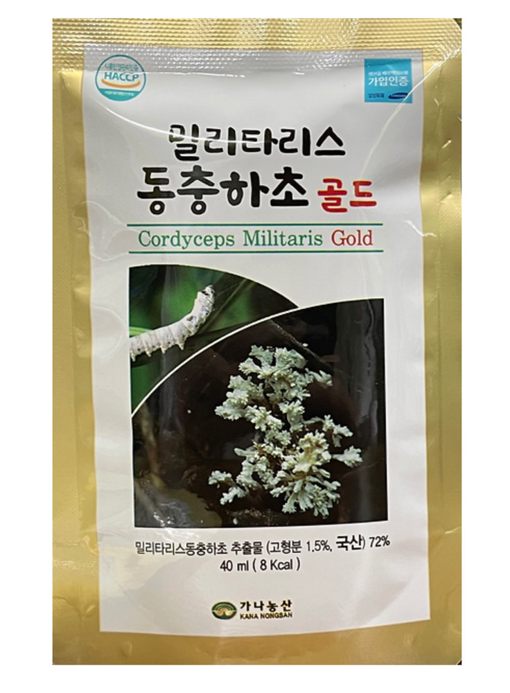 Dong Chung Ha Thao Korean Healthy Drink Cordyceps Militaris GOLD 10 Packs x 40ml