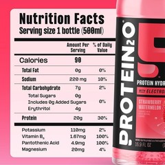 Protein2o Clear Whey Drink Strawberry Watermelon 20g 16.9oz 12 Pack
