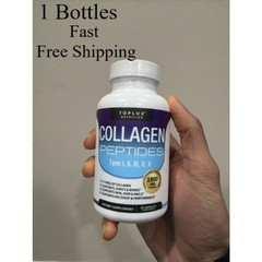 Toplux Nutrition Collagen Peptides Hair Skin Nails Joints Bones 90Ct-1-3 Bottles
