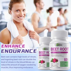 Beet Root Powder Capsules Beta Vulgaris Nitric Oxide Extract Super Food Juice