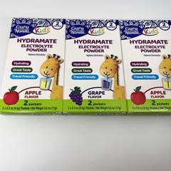 Guru Nanda Hydramate 3 boxes Kids Electrolyte Powder 2 box Apple & 1 Grape NEW