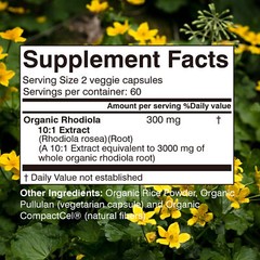 Rhodiola 3000mg Capsules – Stamina, Joint and Immune Health, Support Mood Health