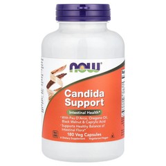 2 X NOW Foods, Candida Support, 180 Veg Capsules