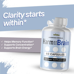 Harm Brain- Brain Support- 3 Bottles- 180 Capsules